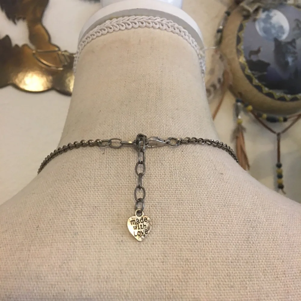 Made with Love multi tone glass stone necklace